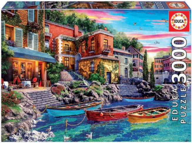 Puzzle 3000 Teile Sonnenuntergang Comer See Italien