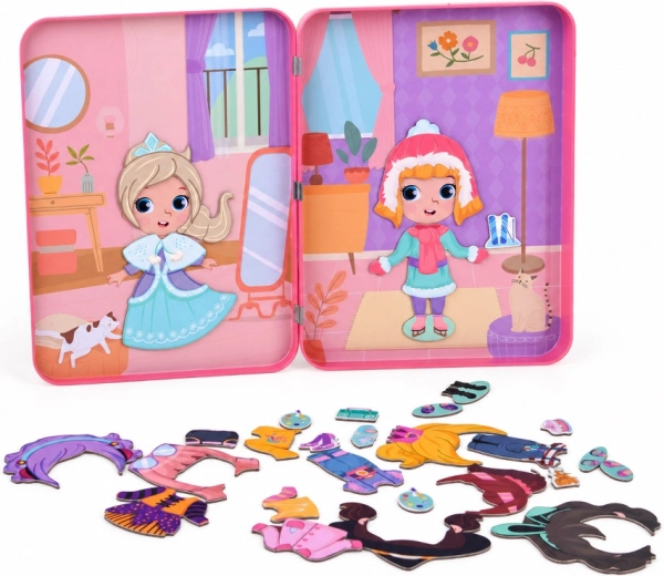 Zwei Spielflächen mit Puppen