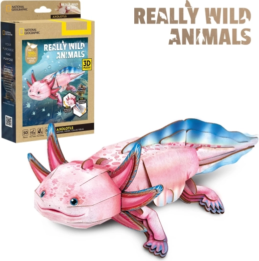 CubicFun 3D-Puzzle National Geographic: Axolotl, 50 Teile