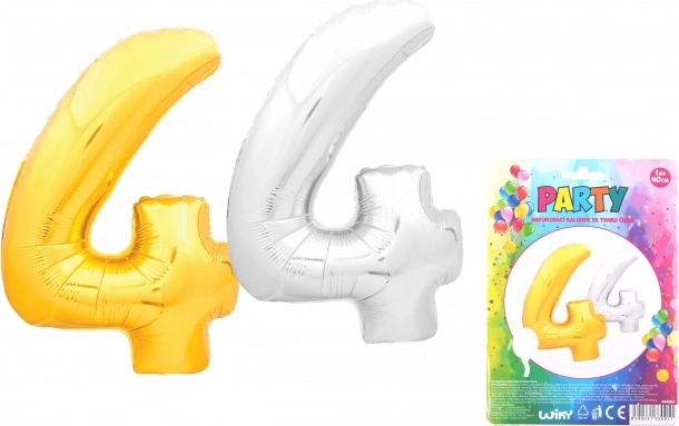 Aufblasbarer Ballon Zahl 4