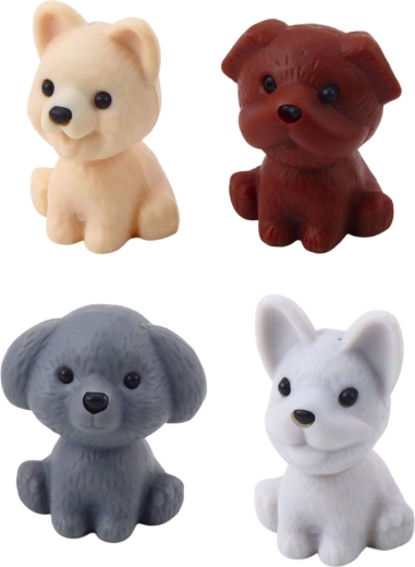 Vier niedliche Hundefiguren