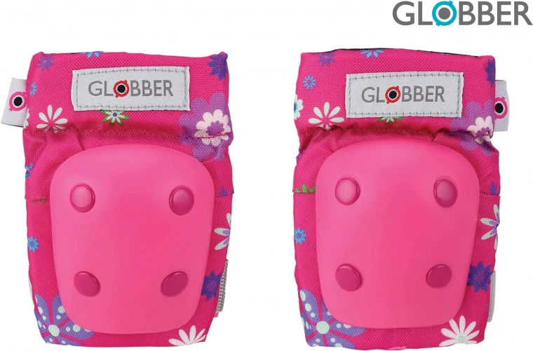 Globber Kinderschützer-Set Blumen rosa