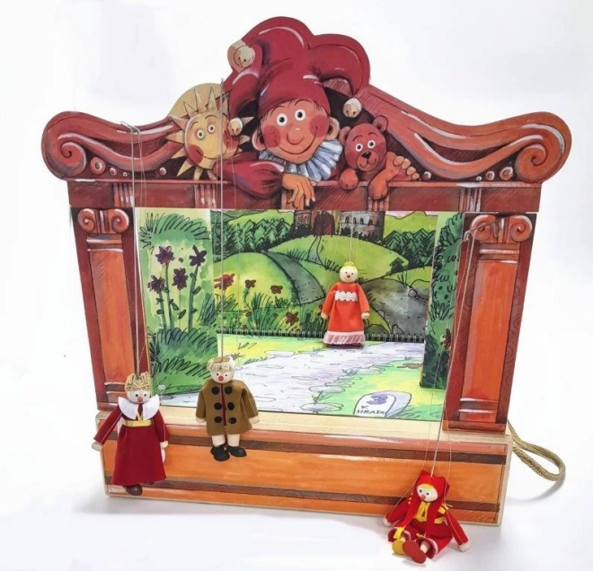 Gerlich MAXI Puppentheater mit 14 Holzpuppen