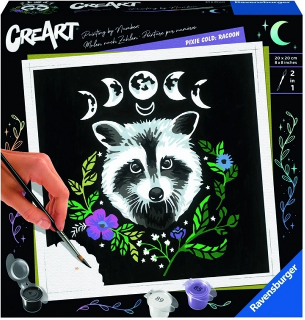 CreArt Pixie Cold Edition Waschbär-Malerei