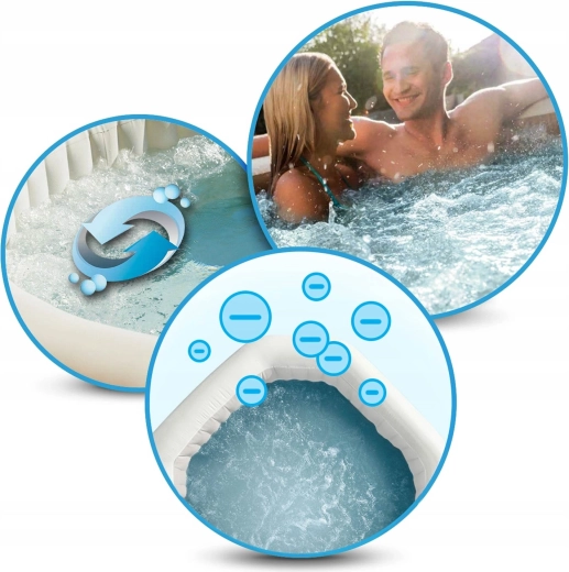 120 Düsen für beruhigende Hydromassage