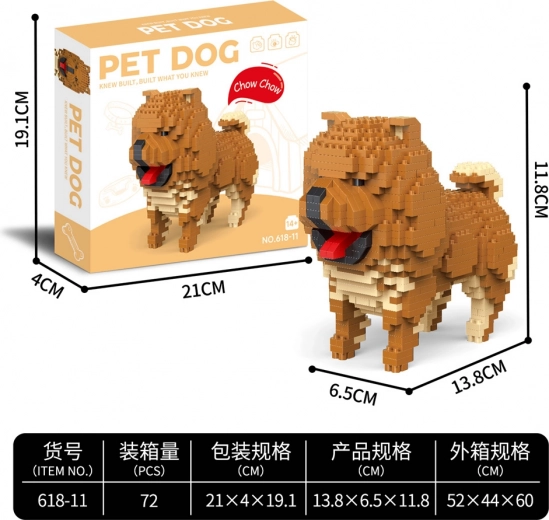 Bauset 800 Teile Chow Chow