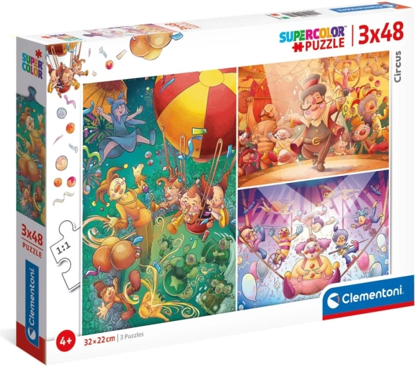 Puzzle Zirkus 3×48 Teile CLEMENTONI