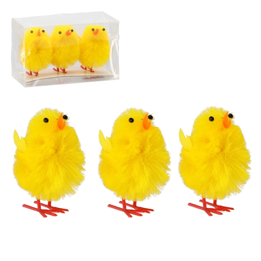 Set aus gelben Osterküken – Deko (3 Stk.)