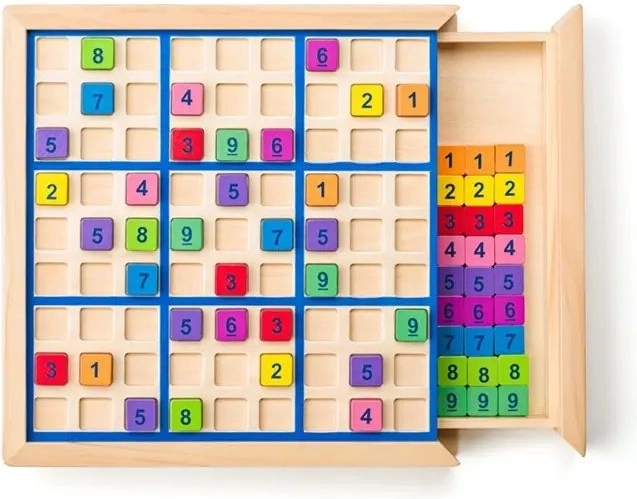 Sudoku-Spielbrett aus Holz