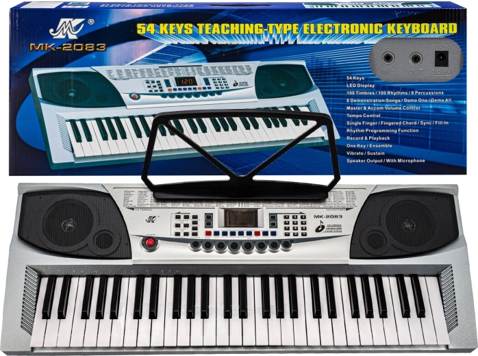 Elektronisches Kinder-Keyboard mit 54 Tasten, 100 Rhythmen und Mikrofon