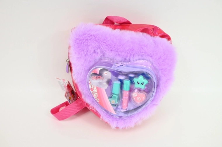 Create it! Kinder-Make-up-Set im plüschigen Herz-Rucksack lila-rosa
