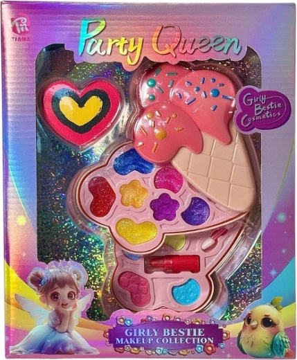 Kreatives Kosmetikset für Puppen in einer Palette in Eisform