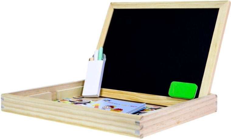 Zwei Tafeln in einer: magnetisch und Kreidetafel