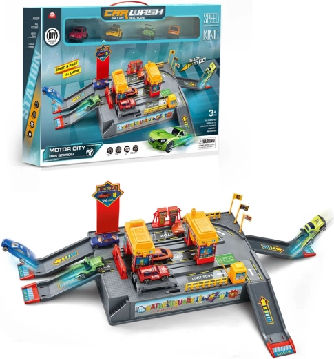 Kinderparkhaus mit Autowaschanlage und Zubehör