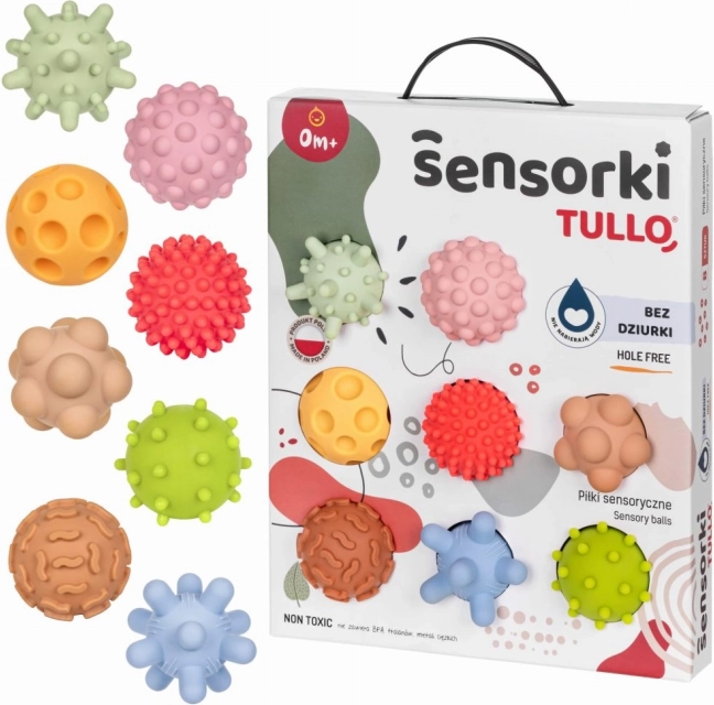 Pastell-Sensorbälle Tullo - Set mit 8 Bällen