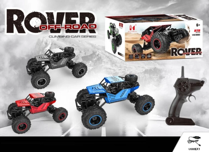 Ferngesteuertes Offroad-Auto 4x4 mit Akku 1:16