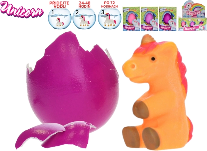 Ei mit wachsendem Einhorn 6 cm – 1 Stück
