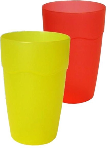 Kunststoff-Kinderbecher mit Henkel 200 ml – Farbmix