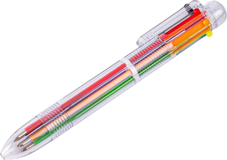 Mehrfarbiger Stift in einem Gehäuse
