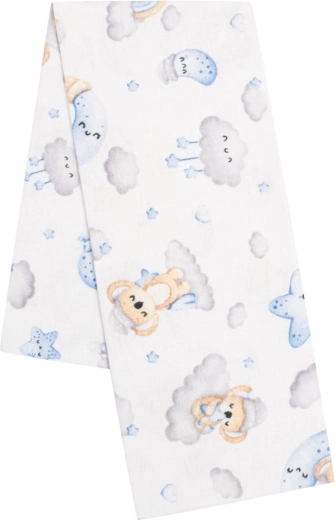 Flanellwindel mit Aufdruck New Baby Koala blau