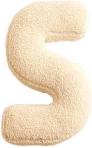 MEALINI Plüschbuchstabe S in Creme – 1 Stück