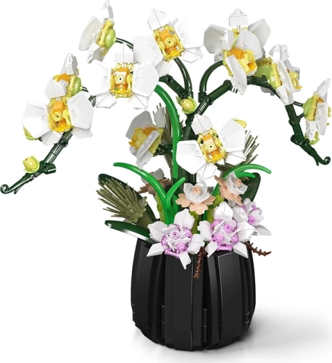 Blumentopf aus Bausteinen für eine stabile Präsentation