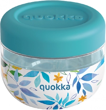 Vorratsdose für Lebensmittel Quokka Bubble Watercolor Leaves türkis 500 ml