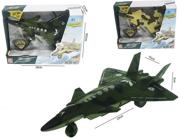 Militärflugzeug mit Licht- und Soundeffekten 23 cm HAU13