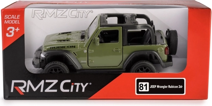 Metallmodellauto Jeep Wrangler Rubicon 2021 1:35 mit Rückziehmotor
