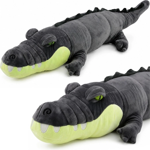 Realistisches Plüschkrokodil grau 90 cm - 1 Stück