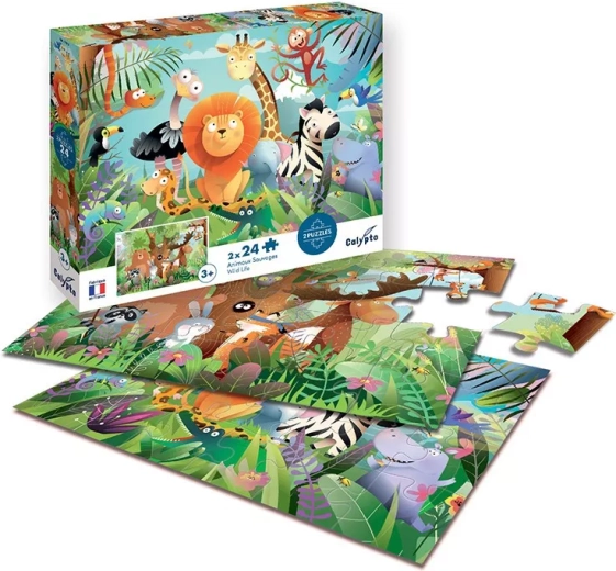 Sentosphere Puzzle Wilde Savanne (2× 24 Teile)