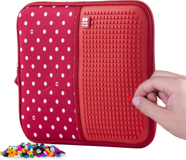 Pixie Crew kreatives XL-Etui für Kleinigkeiten, rot mit weißen Punkten