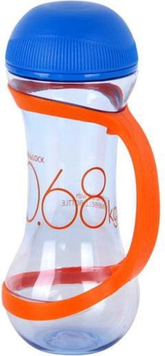 Sportflasche in Hantel-Form 560 ml blau