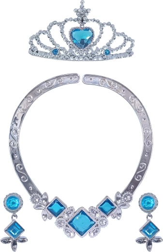 Prinzessinnen-Set mit blauem Halskette