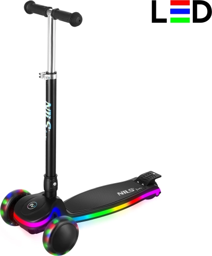 Nils Fun Kinder-Dreirad-Scooter mit LED-Deck
