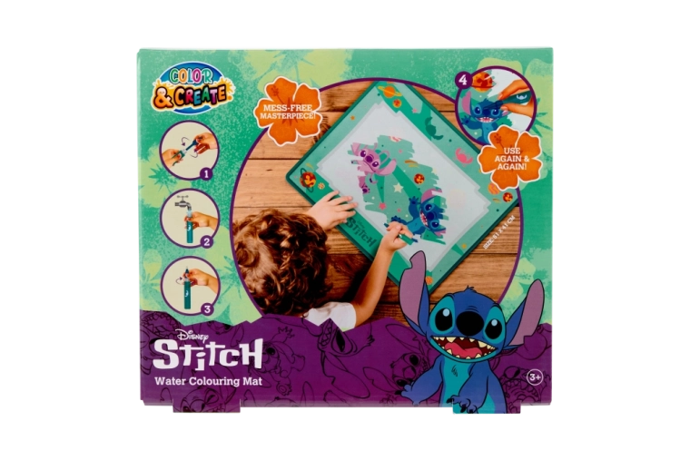 Kreative Wasser-Malmatte mit der Figur Stitch