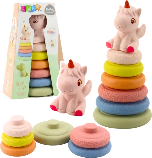 Weiche sensorische Stapelpyramide Einhorn eco
