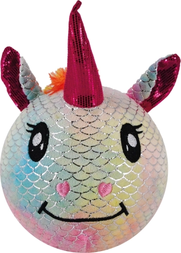 Aufblasbares Plüscheinhorn Regenbogen 15 cm
