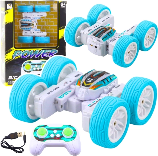 Stunt-RC-Auto 360° 1:32 – blau, beidseitig fahrbar