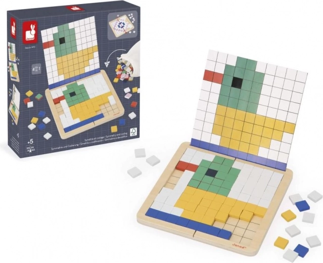 Janod Holz-Mosaik für Symmetrie und Kodierung