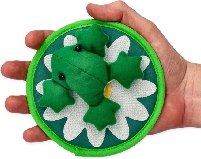 Spielerisches Frosch- und Blumenmotiv
