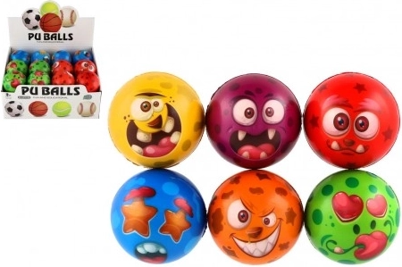 Schaumbälle Monster 7,5 cm – Set bunter Bälle im Box