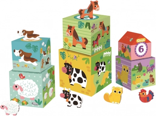 Bauklötze mit Tieren Bauernhof von 2Kids Toys