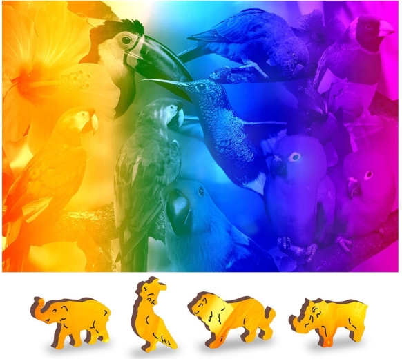 Holzpuzzle Vogelparadies