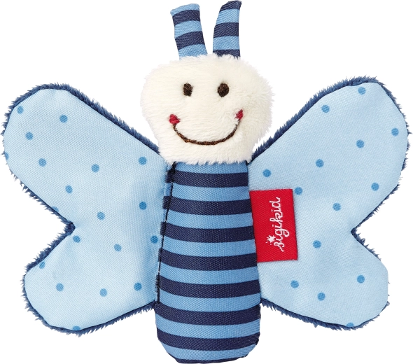 Sigikid erstes Schmusetuch – blauer Schmetterling mit Knisterfolie