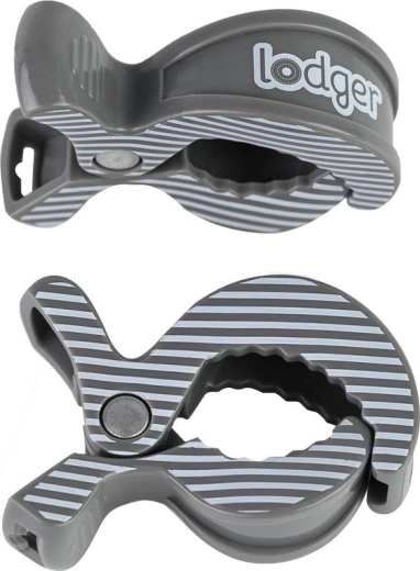 Lodger Swaddle Clip Carbon Stripe - 2er-Pack