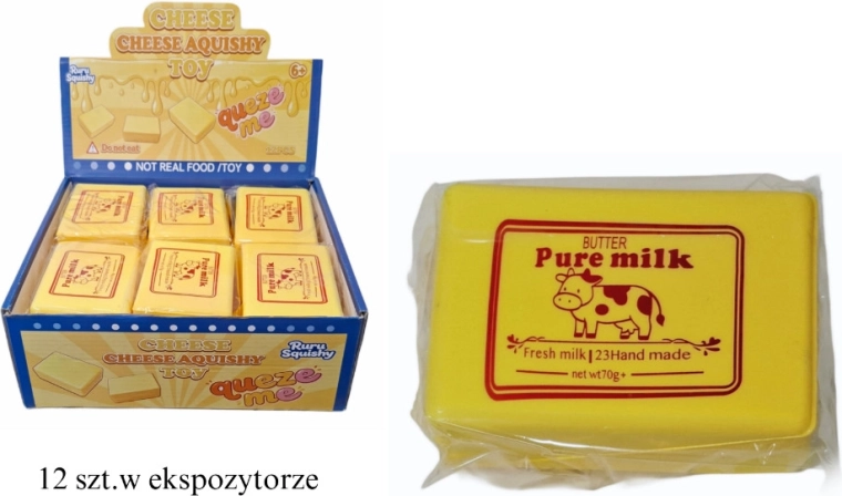 Antistress-Quetschball in Form eines Butterwürfels – 1 Stück