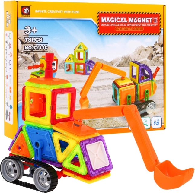 Magische magnetische Bausteine für Kinder 3+ - Bausatz 78 Teile