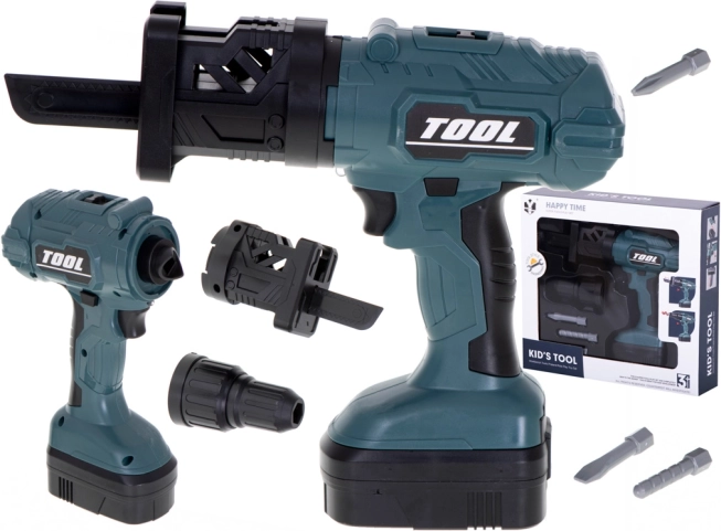 Kinder-Akku-Bohrmaschine 3-in-1
