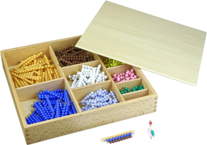 Moyo Montessori-Perlenkasten – Farbtreppe (1–10)